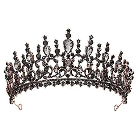 【お買い得！】 Crowns BRIDAL AW for for Headband Tiara Wedding - Crown Baroque Black Women その他ヘアアクセサリー