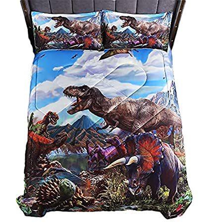 オープニング 大放出セール S & A ADASMILE Dinosaur Worl Jurassic Set Comforter Kids Size Queen Bedding ベビー毛布