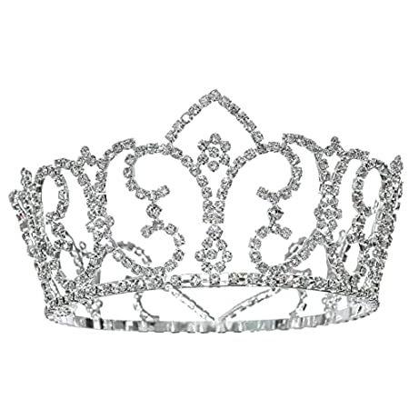 2022最新のスタイル Size Mid SAMKY Prom T196 Crown Tiara Full Flower Crystal Queen Pageant その他ヘアアクセサリー