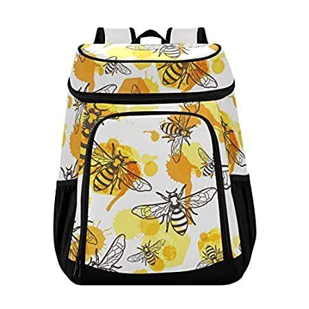 手数料安い Honeycombs Honey Bee Cooler Le Bag Lunch Insulated Bag Cooler Soft Backpack クーラーバッグ、保冷バッグ