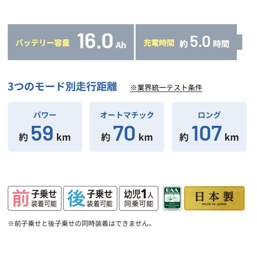 Panasonic（パナソニック） 電動自転車 ビビ EX（VIVI EX） 16.0Ah 26