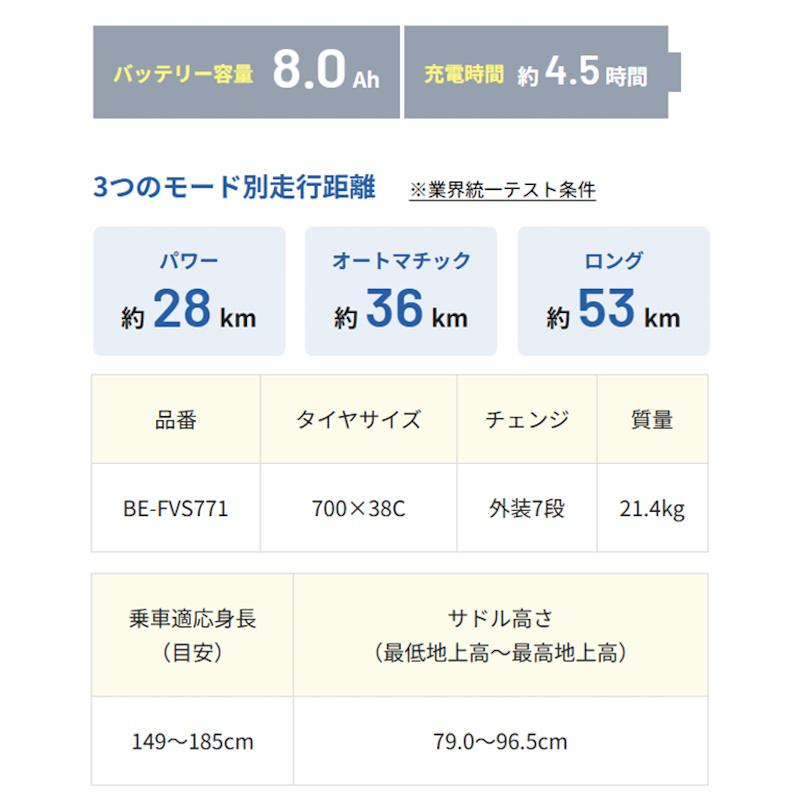 Panasonic 電動自転車 パナソニック ベロスター（VELO STAR）8.0