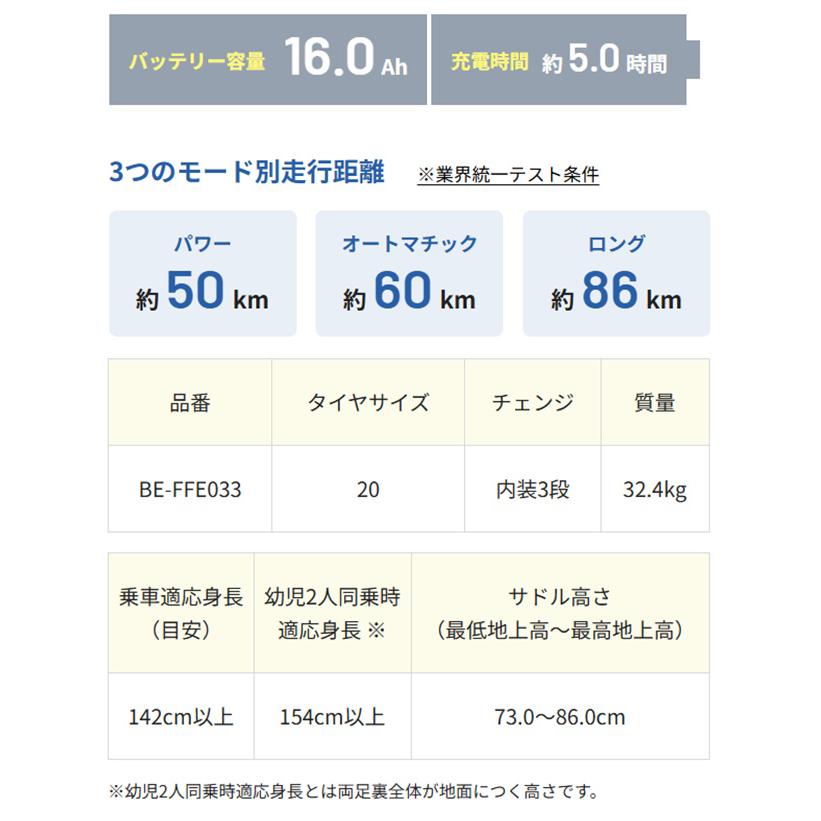 電動自転車 子供乗せ パナソニック ギュット クルーム EX 16.0Ah 20インチ 2025年 BE-FFE033 自社便エリア送料無料（地域限定） 2024年12月発売の画像