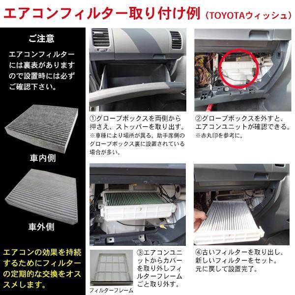 日産 エアコンフィルター キューブ キューブキュービック 活性炭入り 3層構造 脱臭 花粉除去 ホコリ除去 空気清浄 AY684/5-NS017 WEA9S｜happy-dahlialife｜03