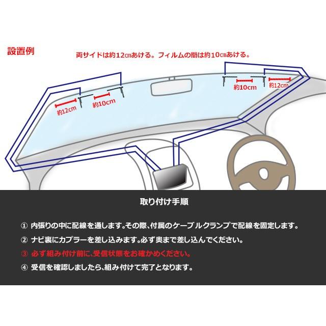 KENWOOD 地デジ L型フィルムアンテナ4枚＆HF201Sアンテナコード4本の