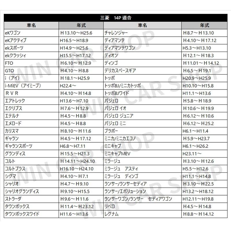 WO7 オーディオハーネス 14P 14ピン 三菱 パジェロ パジェロ イオ パジェロ ジュニア パジェロ ミニ ナビ取り付け 配線交換 ナビ載せ替え｜happy-dahlialife｜02