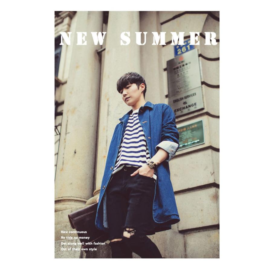 デニム コート メンズ ジーンズ ロング丈 M L XL XXL 春 秋 20代 30代