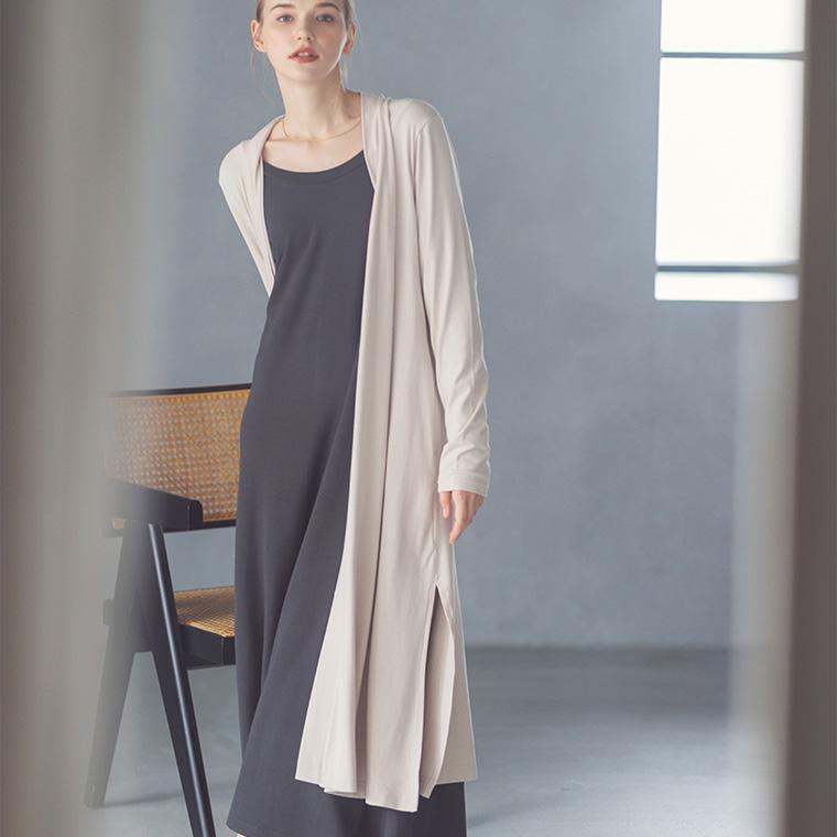 TENTIAL ワンピース　ダンボール素材　長袖　ロング　部屋着　ルームウェア 日本製 ワンピース ダンボール素材 マーメイド 長袖 レディース