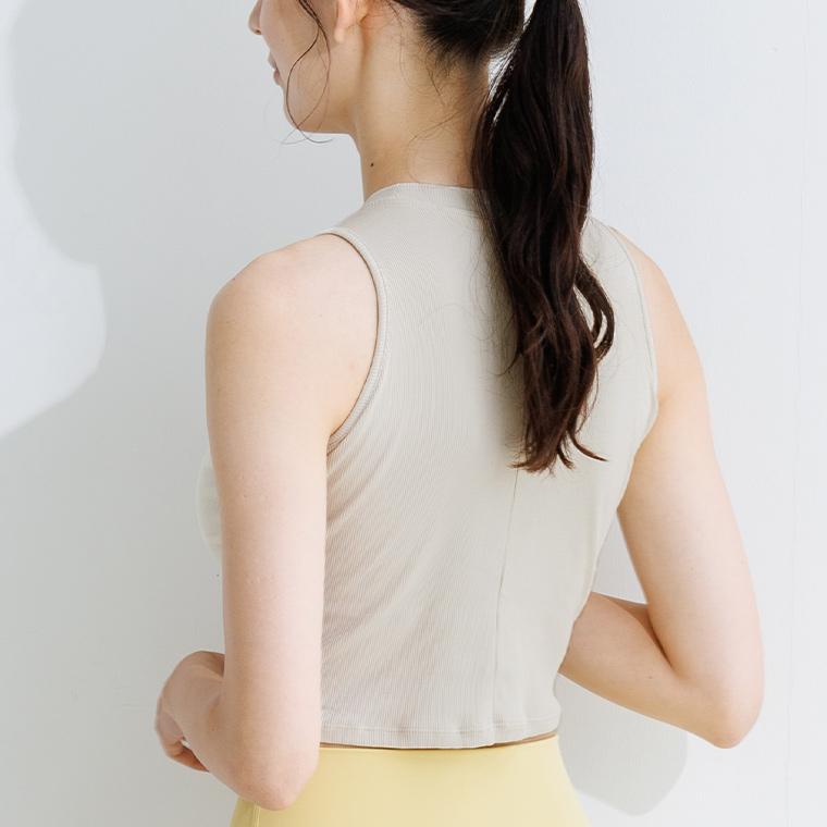 Lee.che トップス ハーフ丈トップス ヨガウェア タンクトップ