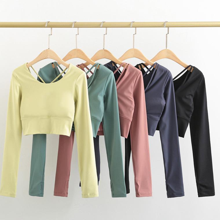 Lee.che ヨガウェア ピラティス 長袖 ブラトップ トップス