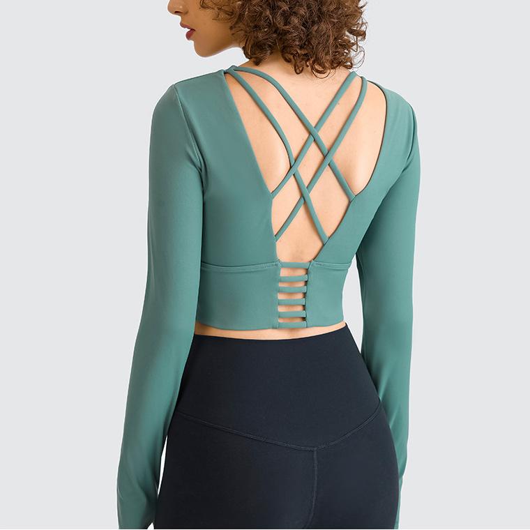 【未使用】SUKALA ヨガ ピラティスウェア トップス Mサイズ　長袖 楽天市場】ヨガウェア トップス 長袖 カップ付き ヨガトップス t