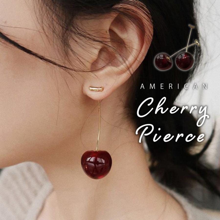21年レディースファッション福袋 ピアス さくらんぼ チェリー レディース アクセサリー ジュエリー アメリカンチェリー インスタ映え かわいい カジュアル 韓国アクセサリー