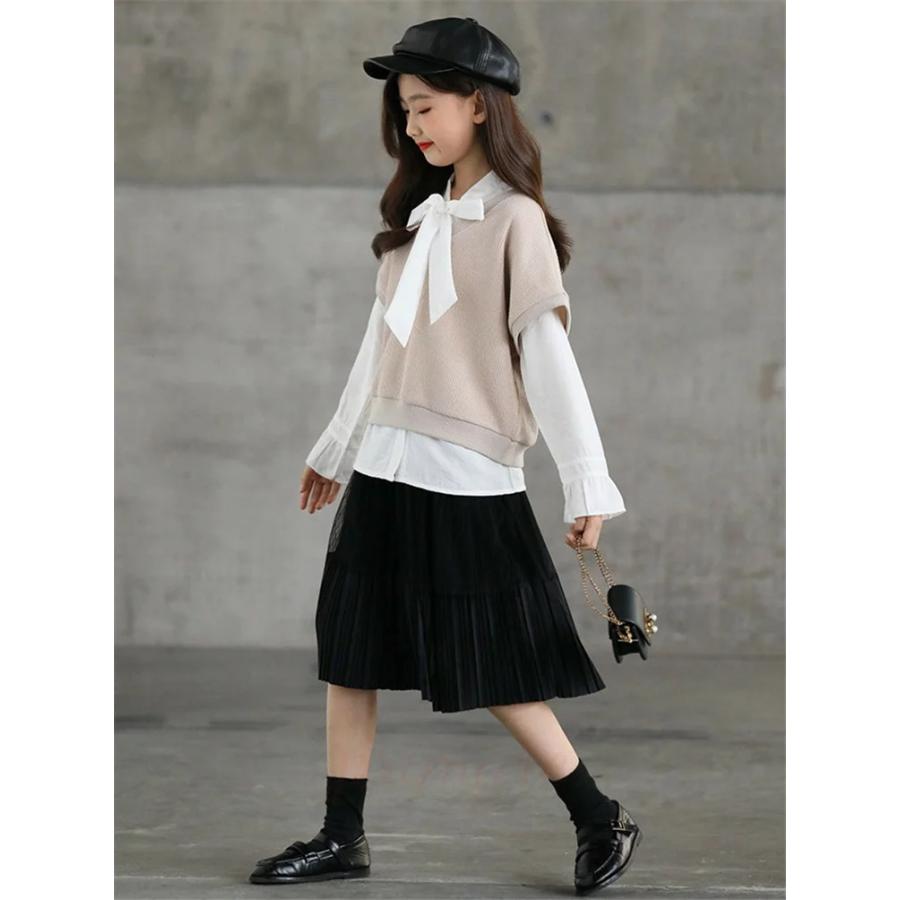 卒業式 女の子 ワンピース シャツ ベスト スカート フォーマル 3点セット 入園式 入学式 スーツ ジュニア服 子供服 キッズ チェック柄 卒服 長袖 上下3点セッ Gca28nbw5x 家具 インテリア Beacondinernj Com