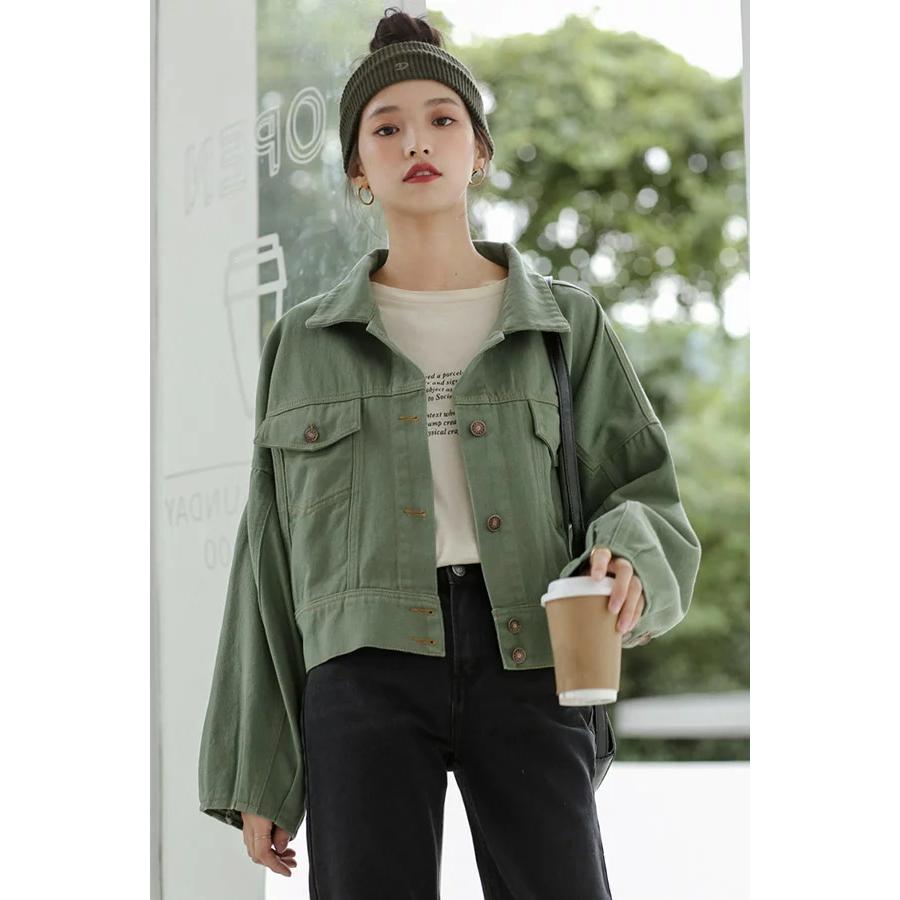 デニムジャケット レディース デニム コート ジージャン ジャケット 大きめ 大きいサイズ ショート丈 ゆったり スリム ボタン ポケット付き 前開き カジュアル セール