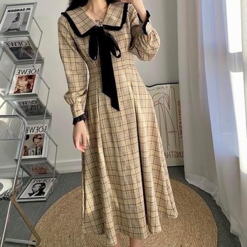 トップス 宇宙の香り 量産型 参戦服 お嬢様 韓国 ゆめかわいい やみかわいい 原宿系 地雷系 ワンピース ガーリー オルチャン チェック柄 フリル 春 秋 冬 長袖 ロング丈 おしゃれ 可 5ohyhgotfd Shahjahanmosque Org Uk