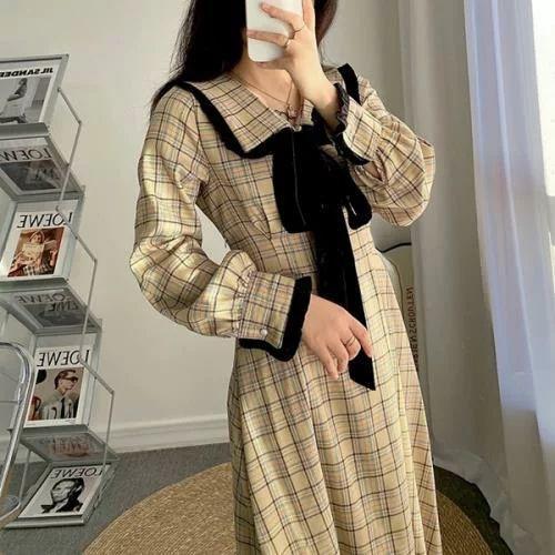 量産型 参戦服 お嬢様 韓国 ゆめかわいい やみかわいい 原宿系 地雷系 ワンピース ガーリー オルチャン チェック柄 フリル 春 秋 冬 長袖 ロング丈 おしゃれ 可 Ls0417a754 Happy Home 通販 Yahoo ショッピング