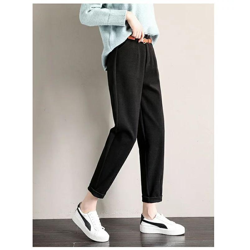 春 春パンツ レディースパンツ ウールパンツ スリムパンツ ボトムス ウール 九分丈 きれいめ ハイウエスト ツイード ゆったり 体型カバー ファッション 驚きの値段で