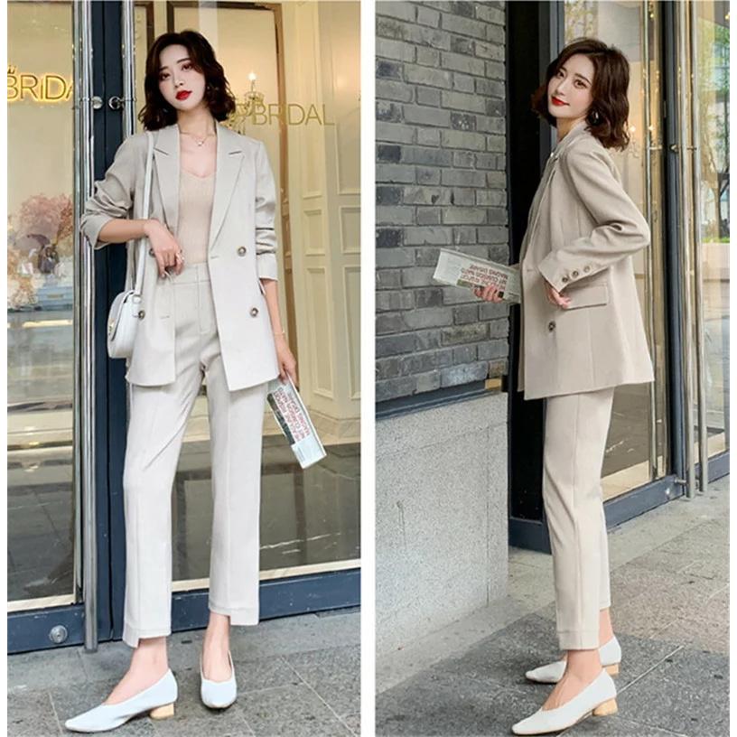 スーツレディース フォーマル セットアップ レディース スーツ パンツスーツ ビジネススーツ フォーマルスーツ 2点セット ジャケット パンツ ベージュスーツ 新発売の