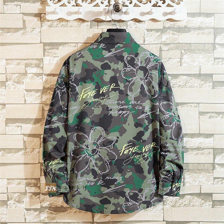カジュアルシャツ メンズ 迷彩柄 シャツ カモフラ ビッグシルエット ゆったり トップス 秋服 長袖シャツ Wm Happy Home 通販 Yahoo ショッピング