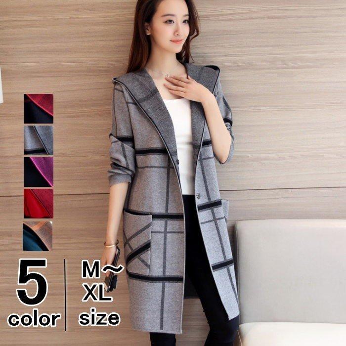 ニット カーディガン コート レディース 圧縮ニット コーディガン 長袖 アウター カジュアル ロング丈 チェスターコート カラー グレー 予約 Arisedigital Com Br