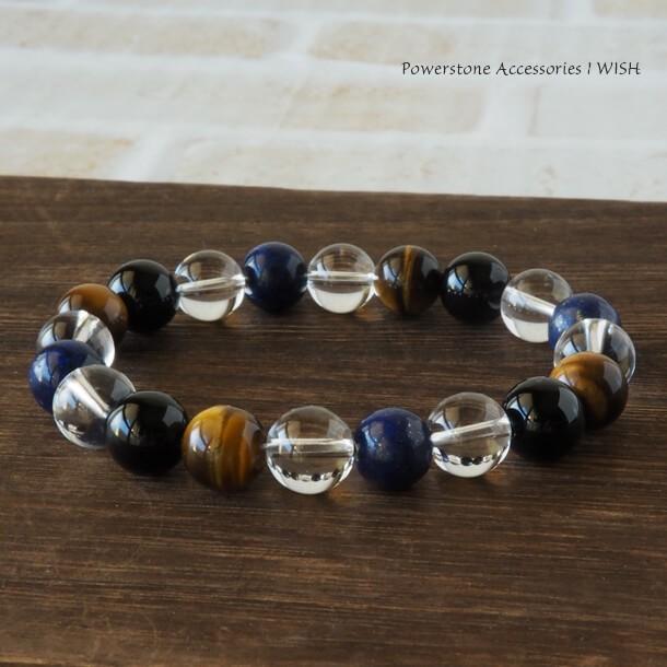 パワーストーン ブレスレット メンズ レディース 天然石 オニキス 水晶