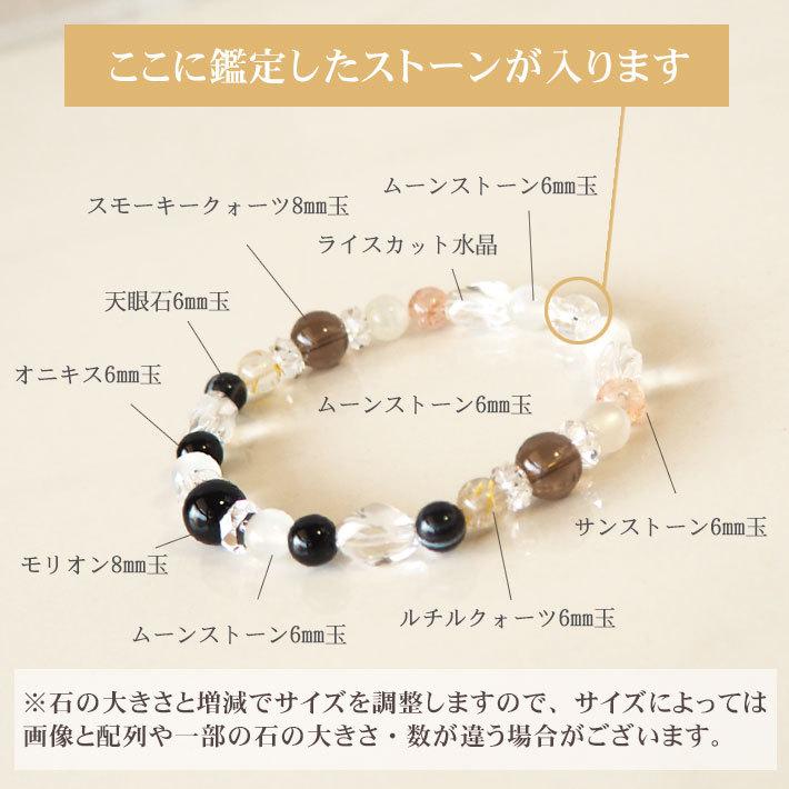 パワーストーン ブレスレット レディース オニキス サンストーン 天眼 