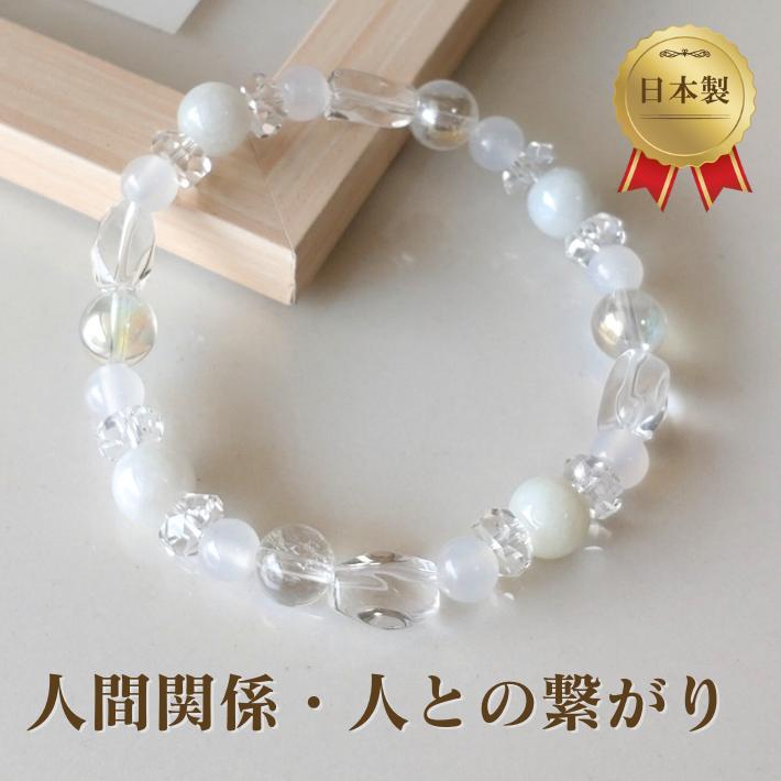 パワーストーン ブレスレット レディース 翡翠 カルセドニー アクア