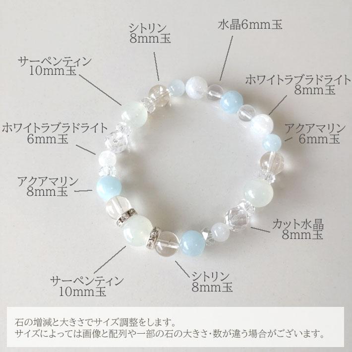パワーストーン ブレスレット レディース グリーンサーペンティン