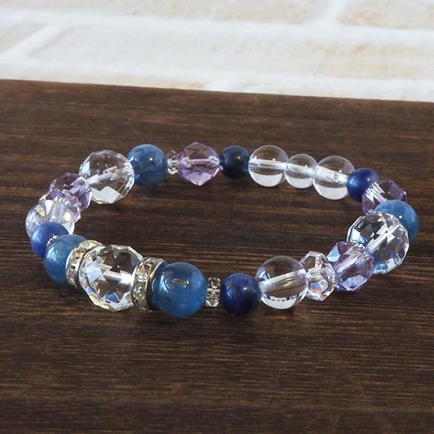 パワーストーン ブレスレット レディース カイヤナイト ソーダライト