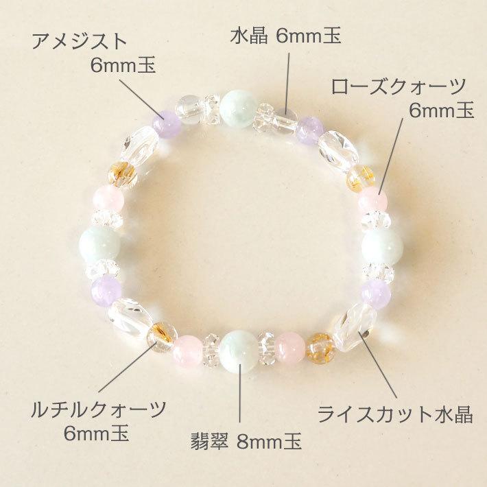 パワーストーン ブレスレット 翡翠 ルチルクォーツ 金運 厄除けグッズ