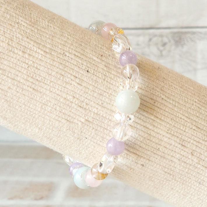 パワーストーン ブレスレット 翡翠 ルチルクォーツ 金運 厄除けグッズ