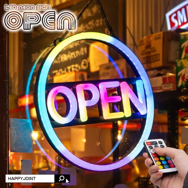 OPENネオン点滅のインパクトが強い点滅式 LEDサインボード 店舗用看板 OPEN 看板 LED ネオン サイン 〔 電飾看板 インテリア ブルー サイン