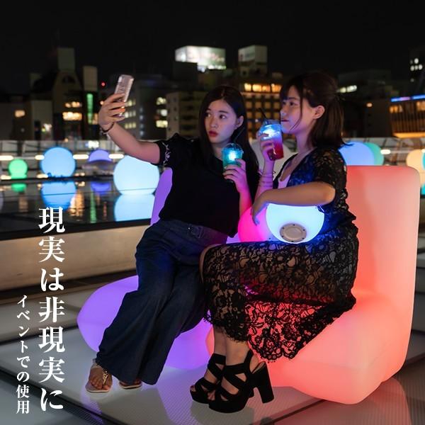 テーブル ローテーブル 円卓間接照明 フロアライト 〔 ルームライト LED 調光 リモコン おしゃれ イベント 装飾 演出 リファラ nl0006_17