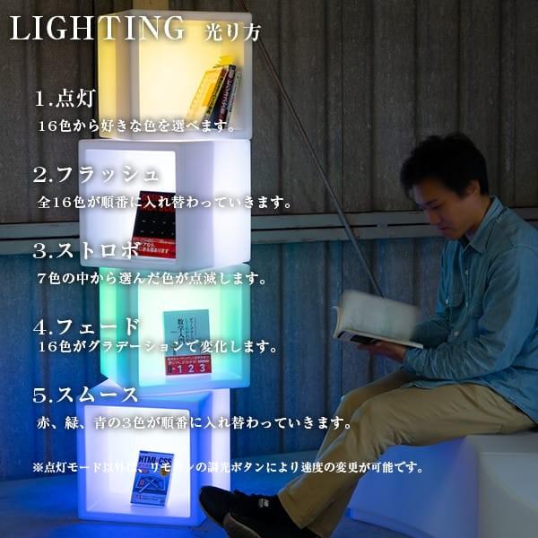 REFALA LEDで光る棚 POLARIS3個セット〔光る 棚 本棚 ラック REFALA LEDで光る棚 POLARIS3個セット〔光る 棚 本棚 ラック