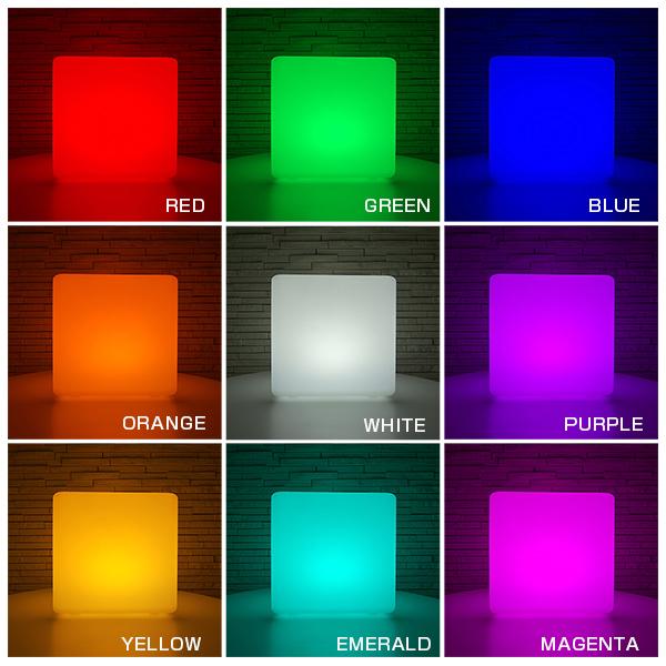 インテリア チェア テーブル ライト CUBIX80 防水 充電式〔光る テーブル 机 led イルミネーション 屋外 結婚式 調光 照明 間接照明 ライト｜happy-joint｜11