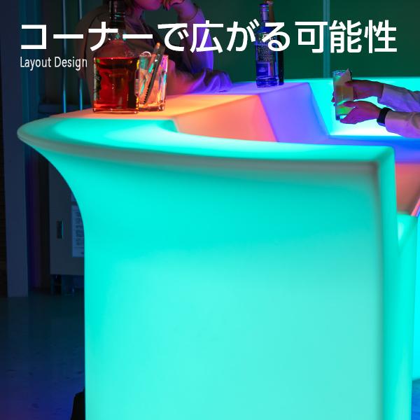 カウンターテーブル バーカウンター ハイカウンターテーブル led 