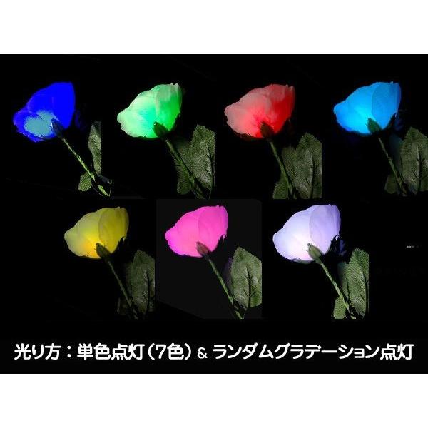 光る バラ ホワイト カラーチェンジ 10本セット 白 ばら 薔薇 led 誕生日 プレゼント 花束 花 サプライズ おすすめ 人気 彼女 女性 おもしろ 光るバラ販売｜happy-joint｜03