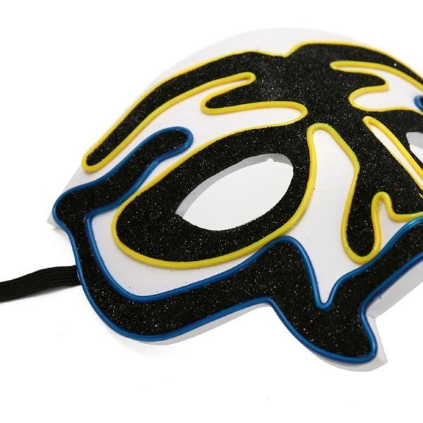 光るマスク - Skull -【 ハロウィン コスプレ マスク 仮面 光る 光る仮面 仮装 ELマスク ステージ衣装 ダンス衣装 ELワイヤー 】  :fw0006:HAPPY JOINT - 通販 - Yahoo!ショッピング