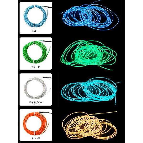 ELワイヤー単品 全長3m 直径1.4mm 全9色 光るワイヤー ドレスアップ