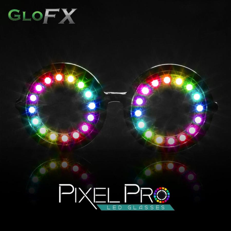 Glofx Pixel Pro Led ラウンドグラスタイプ 光る サングラス Led メガネ 光るグッズ フェス ファッション Edm パーティー パリピ ダンス ダンサー Gx0001 Happy Joint 通販 Yahoo ショッピング