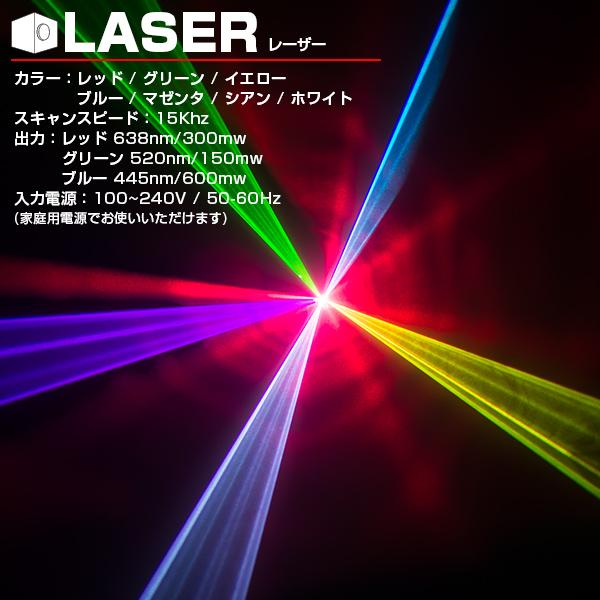 レーザーライト 照明 led ステージライト クラブ ミラーボール 舞台照明 パーティー DJ イベント RGB DMX 音調 小型 コンパクト リモコン W−1000EX｜happy-joint｜09