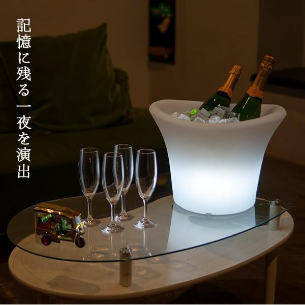 Glowlass（グローラス） ボトルクーラー オシャレ led 光る シャンパン