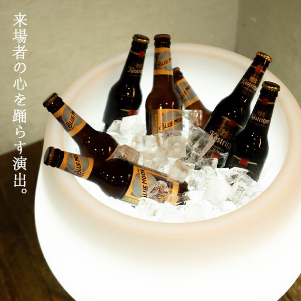 ボトルクーラー オシャレ 〔 led 光る シャンパンクーラー ワイン