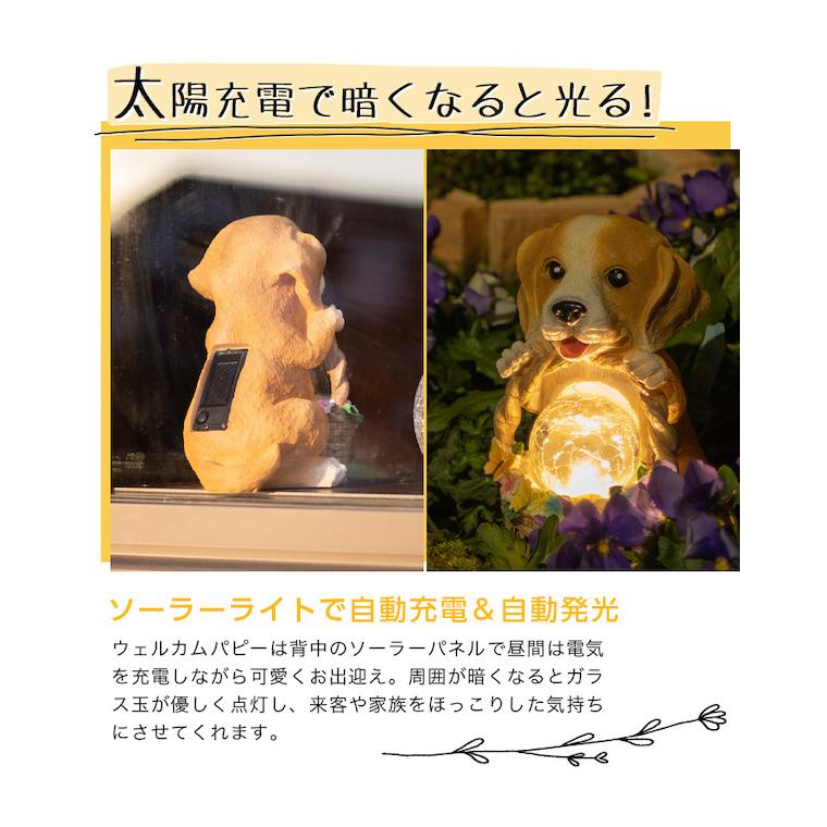 ガーデンライト 屋外 かわいい 〔ソーラーライト 防水 防犯 おしゃれ ソーラー led 玄関 置き型 犬｜happy-joint｜03