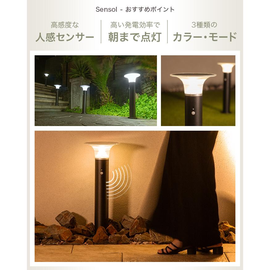 LUNAXIA（ルナシア） 2個 ソーラー ライト センサー 屋外 明るい 〔 人