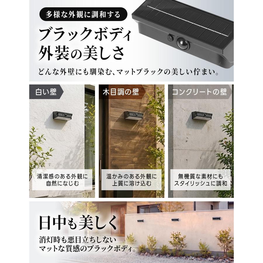 20%OFFクーポン 人感センサーライト ソーラーライト 屋外 壁掛け