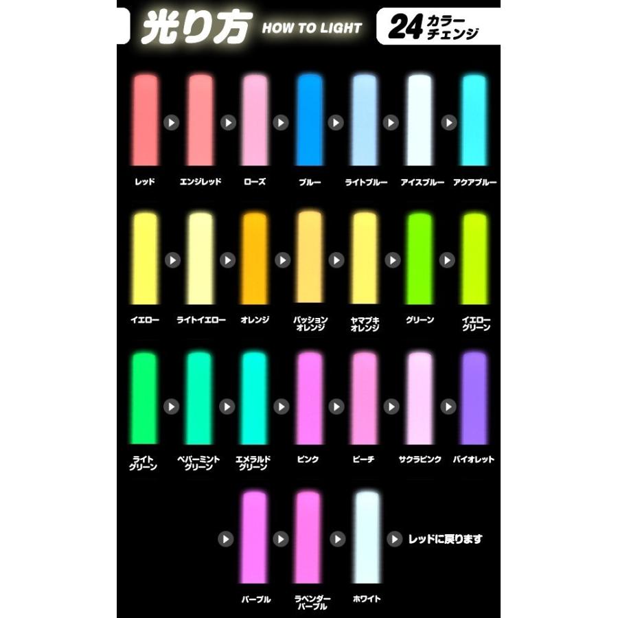 ミックスペンラ Pro 電池セット キラキラ ホワイト S Mサイズ カラーチェンジ 24色 ターンオン ペンライト 電池式 コンサート Tu0014setb Happy Joint 通販 Yahoo ショッピング