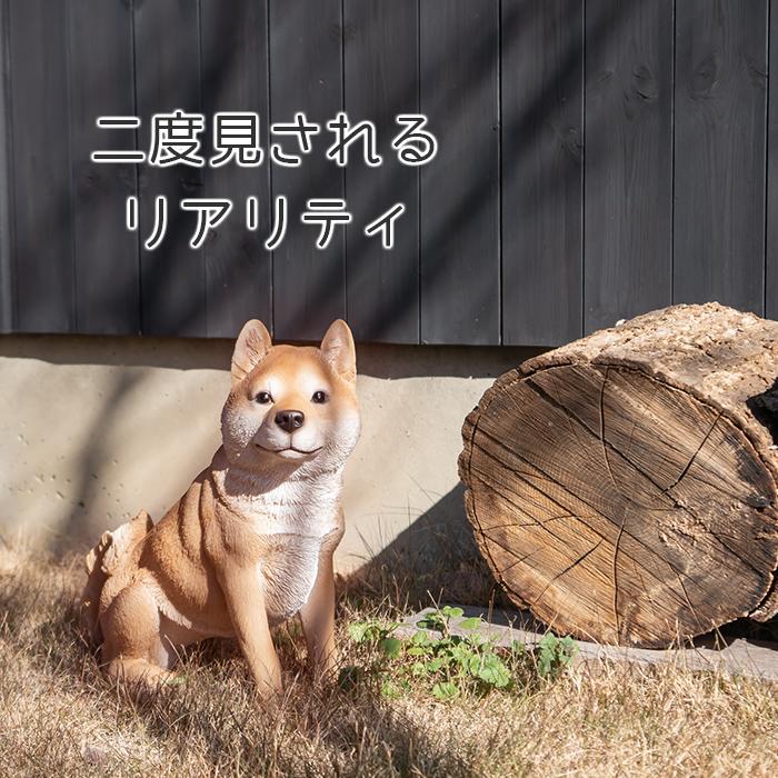 犬 置物 ガーデニング 雑貨 ガーデン オーナメント オブジェ 〔 柴犬
