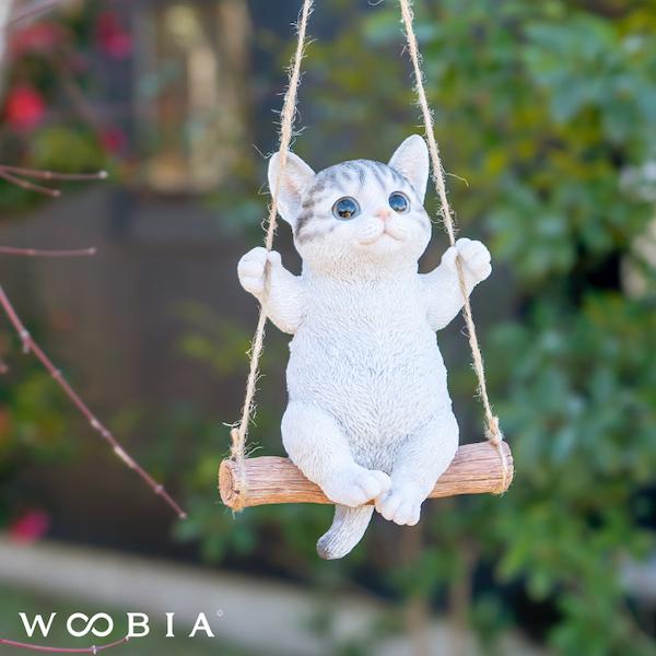 猫 置物 ガーデニング 雑貨 ガーデン オーナメント オブジェ 〔 サバトラ 犬 庭 ペット WooBia｜happy-joint｜04