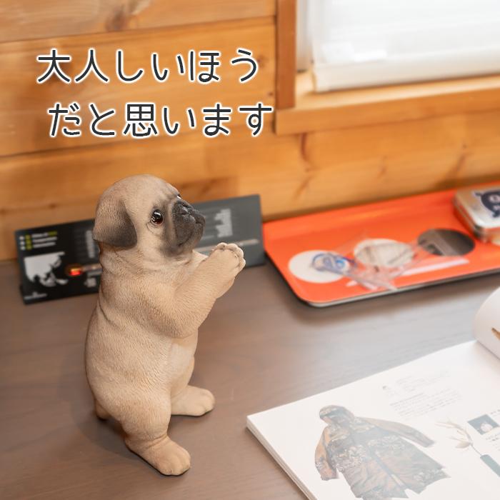 犬 置物 ガーデニング 雑貨 ガーデン オーナメント オブジェ 〔 パグ
